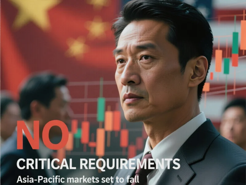Asia-Pacific markets set to fall on renewed China-U.S. trade tensions