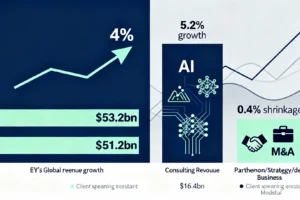 EY Reports 4% Revenue Growth as AI Consulting Offsets Deal Slowdown - Professional coverage